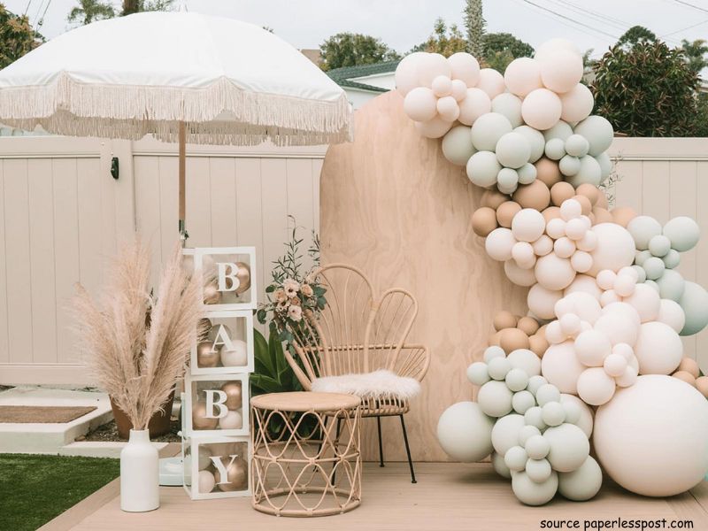 ballon garland baby shower