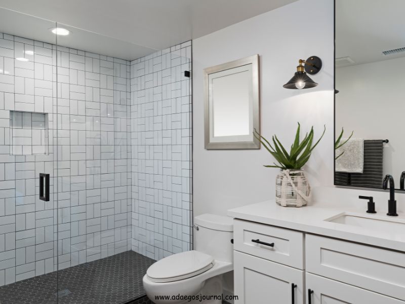 clean and organized bathroom