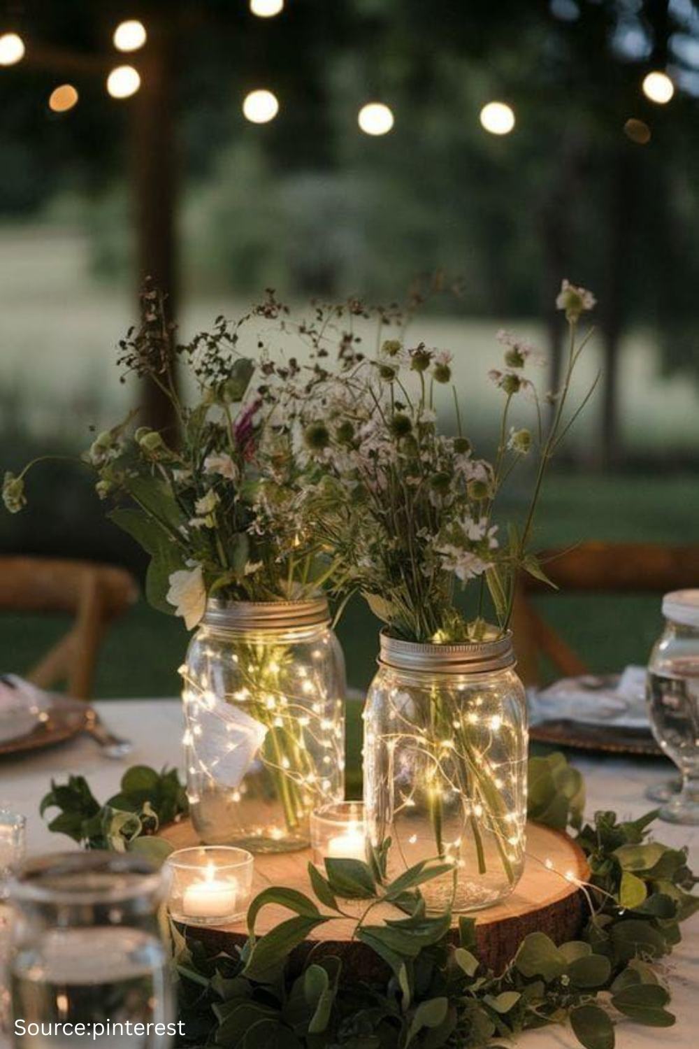 Mason Jar cheap wedding centerpieces
