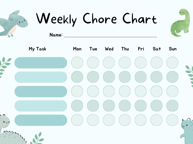 Kids chore chart ideas ages 4-5