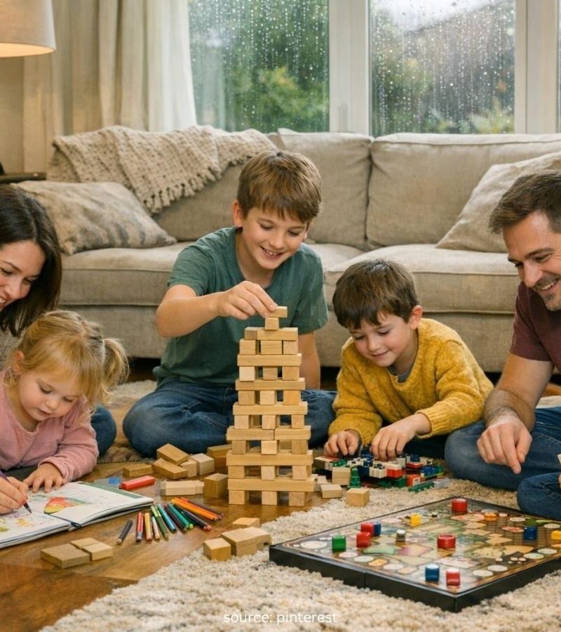Screen-free activities for kids including puzzles, blocks and imaginative play